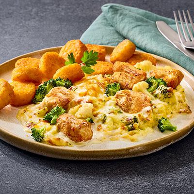 Piatti Gourmet - Gratin de poulet et röstis