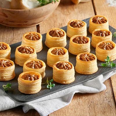 Snack di Pasta Sfoglia - Mini Vol-au-vent con Funghi Porcini