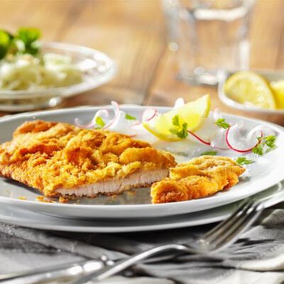Carne - free&nbsp;Escalopes de porc fa&ccedil;on viennoise