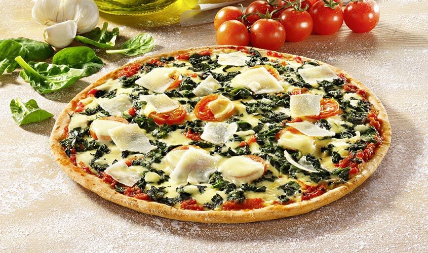 Pizze - Pizza Spinaci e Grana Padano &oslash; env. 27 cm