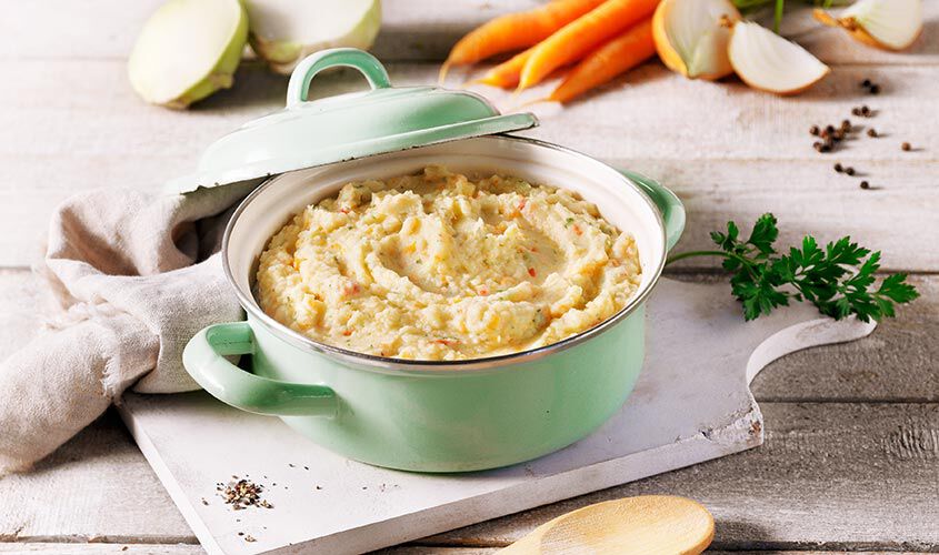 Specialit&agrave; - Pur&eacute;e de pommes de terre aux 8 l&eacute;gumes