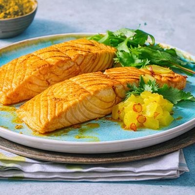 Panati / Preparati - Lachsfilets in Curry-Ananas-Marinade (mit Haut)