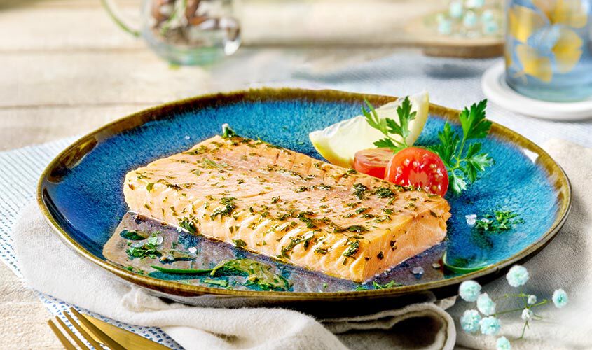 Sale - -10% Portions de saumon, marin&eacute;s