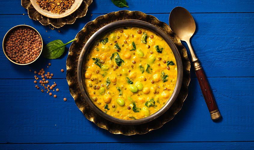 Asia - Pot&eacute;e de lentilles au curry