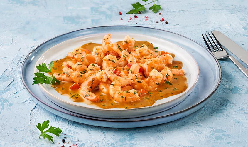 Frutti di mare - Gamberetti all'Aglio e al Pomodoro