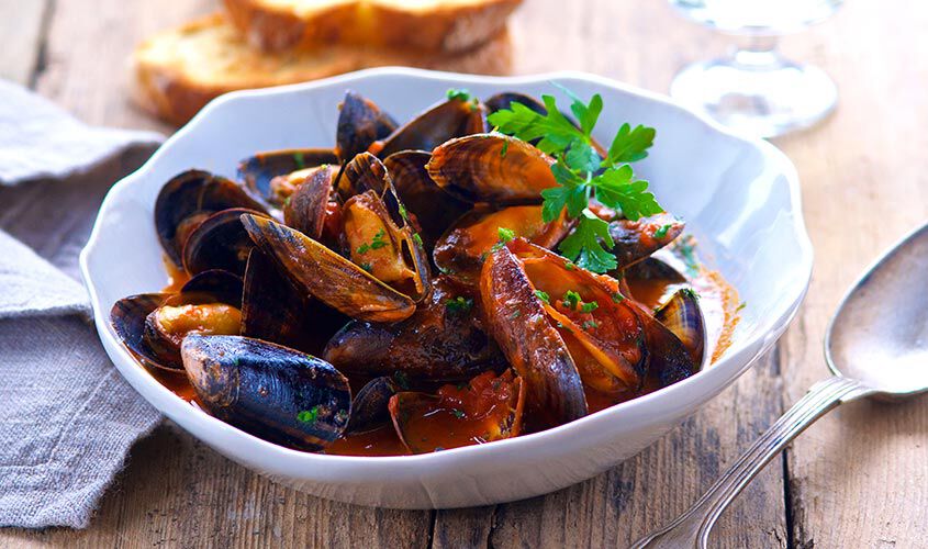 Frutti di mare - Atlantische Miesmuscheln "alla Marinara"