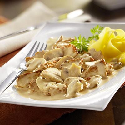 Panati / Preparati / Marinati - Tagliata di Maiale con Funghi e Panna