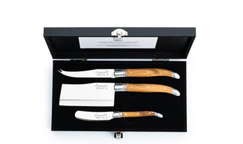 Varie - Laguiole Style de Vie coffret de couteaux &agrave; fromages&nbsp;Luxury Line en bois d'olivier