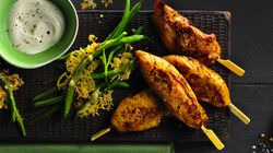 Haricots au parmesan, poulet et Skyr &agrave; l'ail