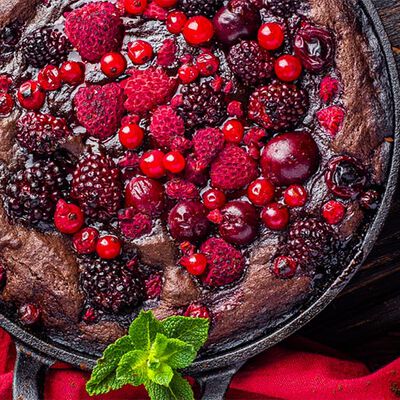 Brownie alla frutta dalla griglia