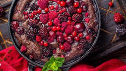 Brownie alla frutta dalla griglia