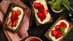 Crostata di Crema di Formaggio fresco con Fragole