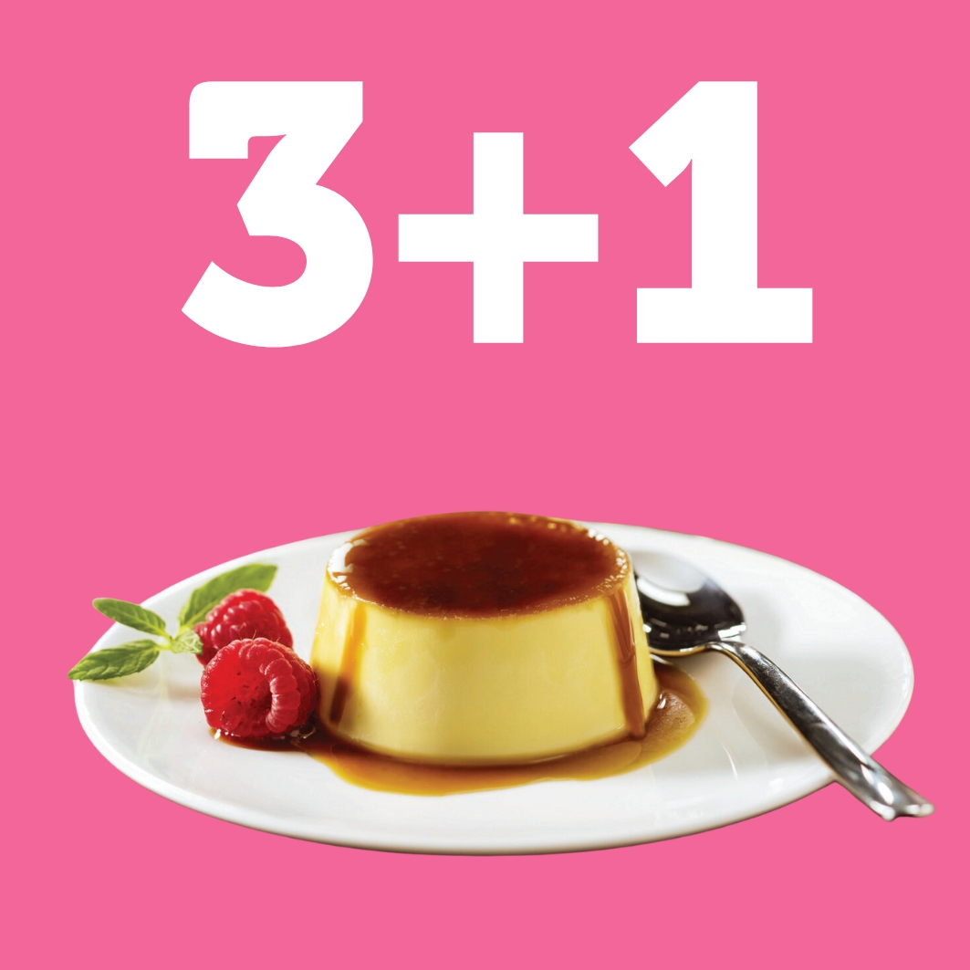3 plus 1 geschenkt - Dessert