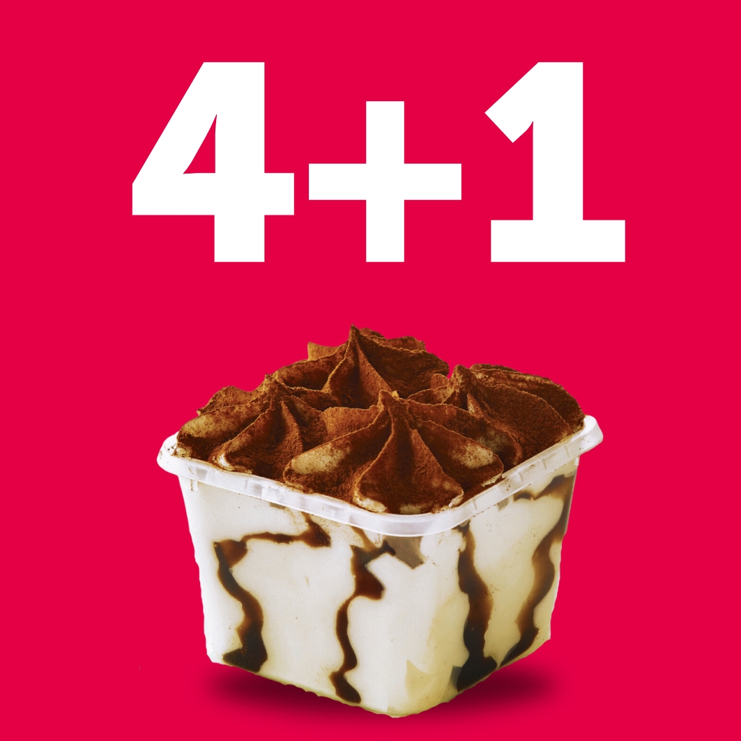 Promotion 4+1 geschenkt - Glace